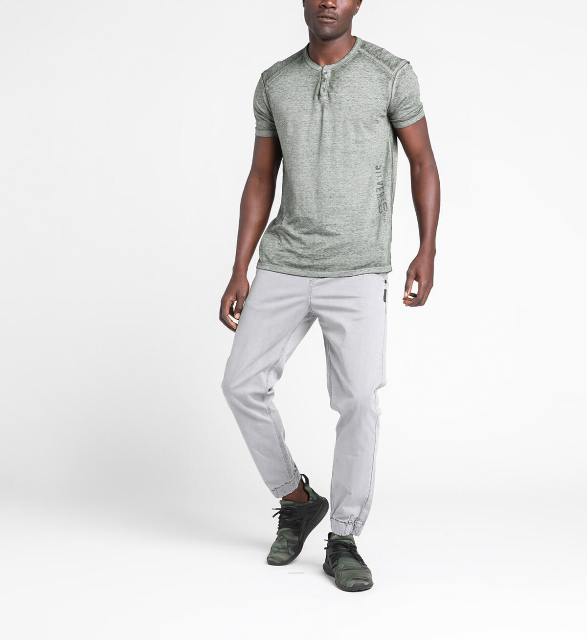 Half-Sleeve Henley Tee, , hi-res image number 1
