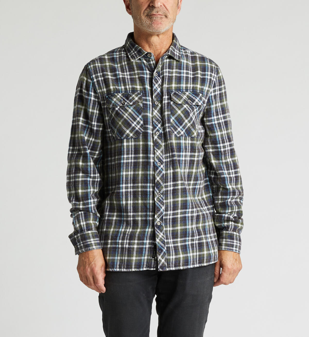 Cornell Long-Sleeve Plaid Shirt, Green, hi-res image number 0