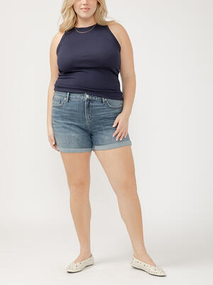 Suki Mid Rise Luxe Stretch Shorts Plus Size