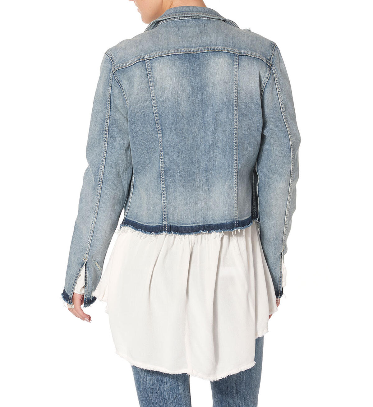 Denim Jacket W/ Let Down Hem, , hi-res image number 1