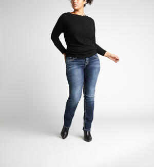 Suki Mid Rise Straight Leg Jeans Plus Size