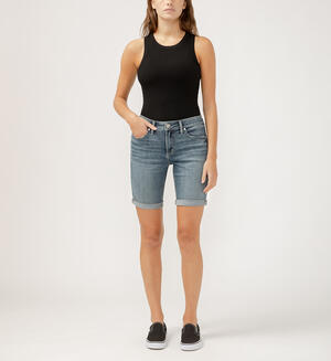 Elyse Mid Rise Luxe Stretch Bermuda Shorts