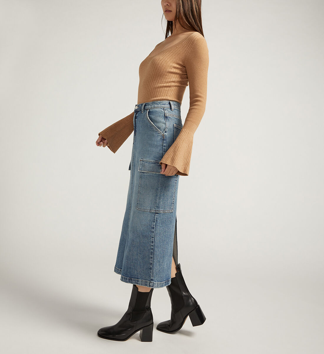 Jean overall skirt value cheap
