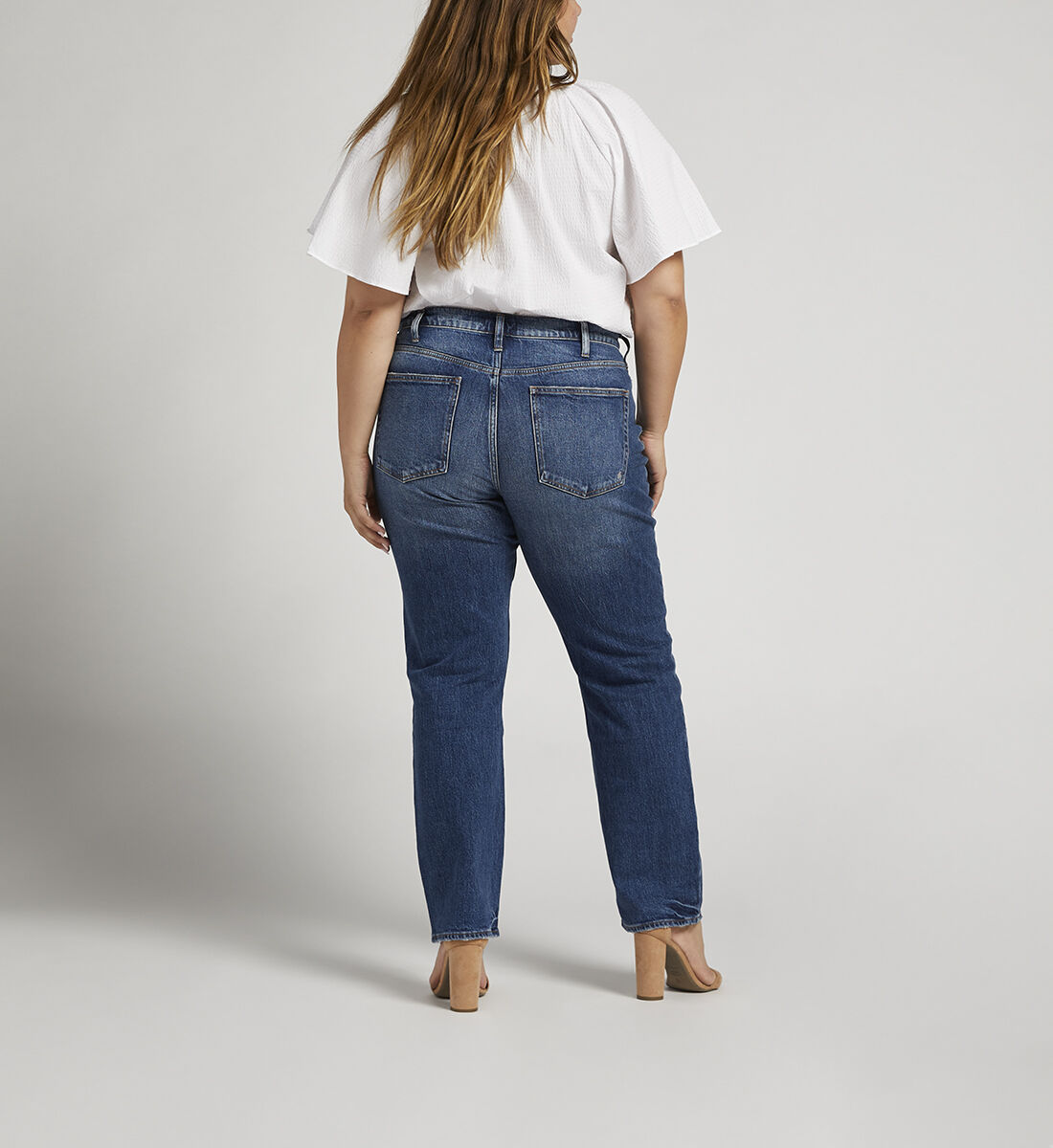 Plus size short leg jeans top