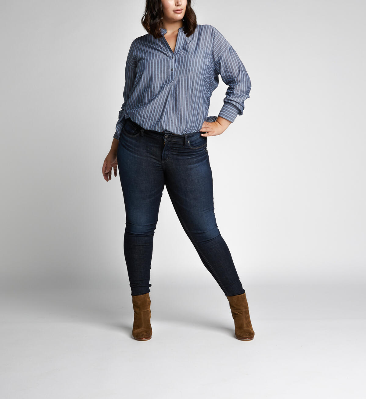 Elyse Mid Rise Skinny Leg Jeans Plus Size Final Sale, , hi-res image number 3