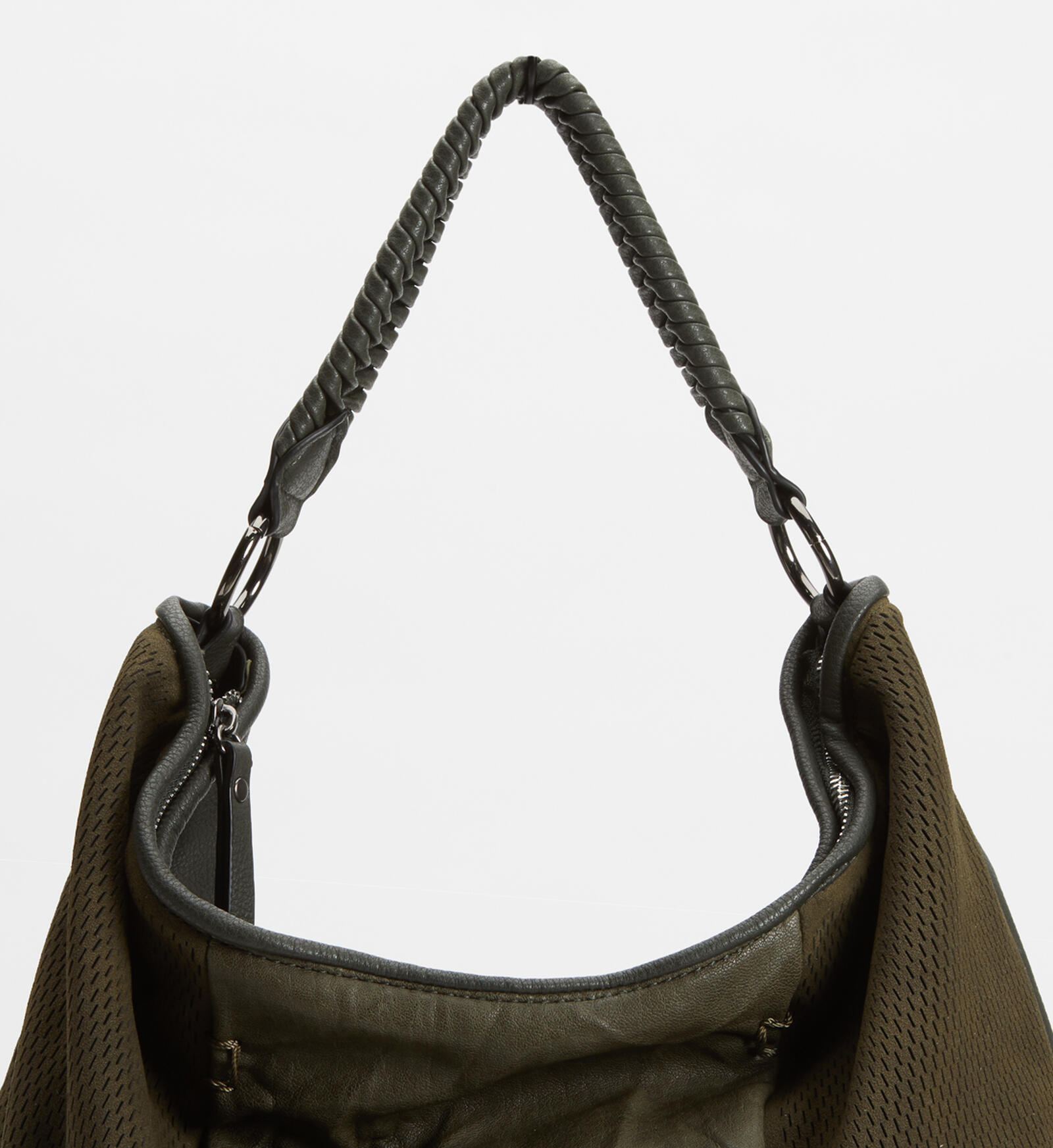 Buy MixedMaterial Hobo Bag for USD 75.00 Silver Jeans US New