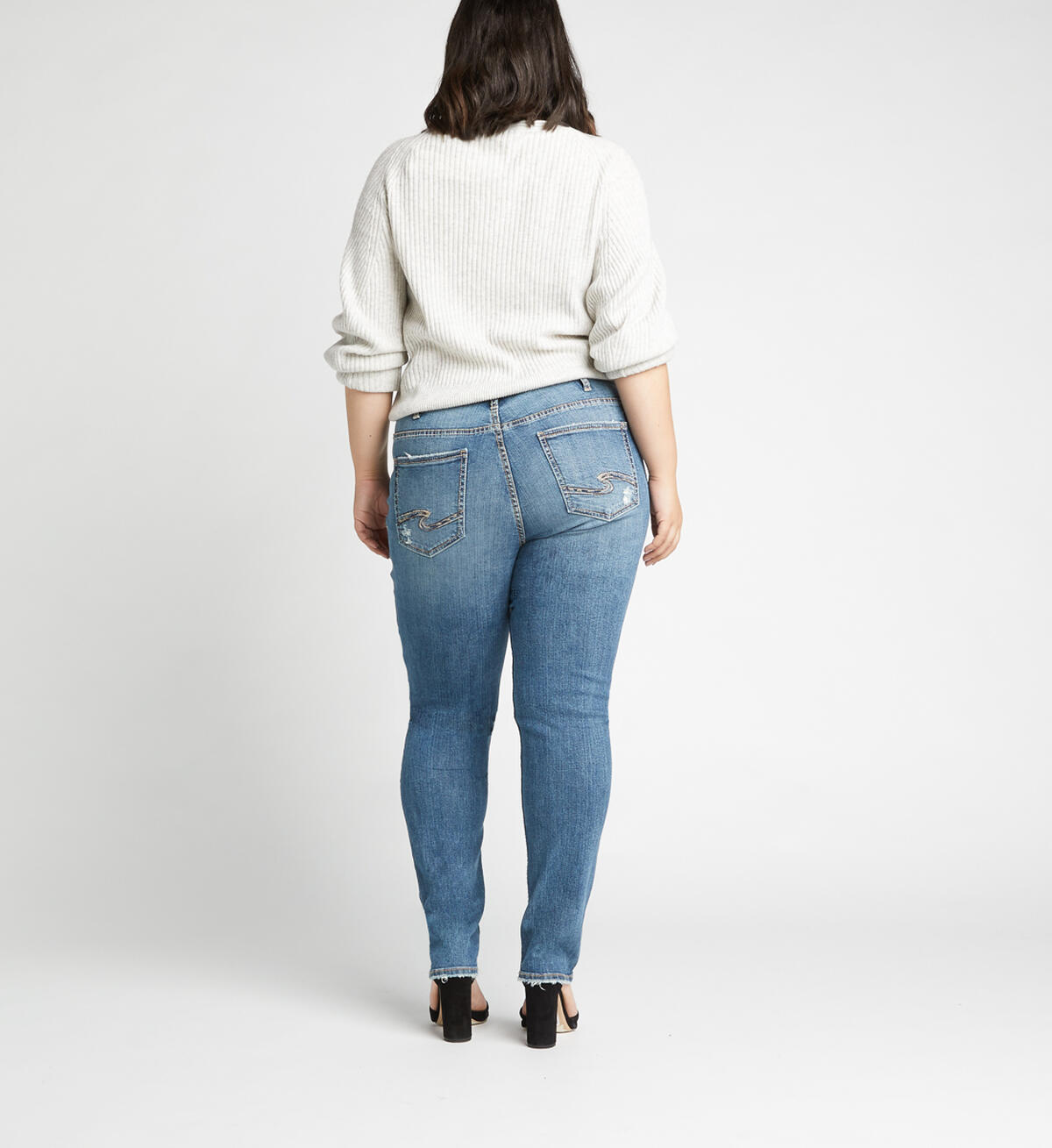 Avery High Rise Slim Leg Jeans Plus Size, Indigo, hi-res image number 1
