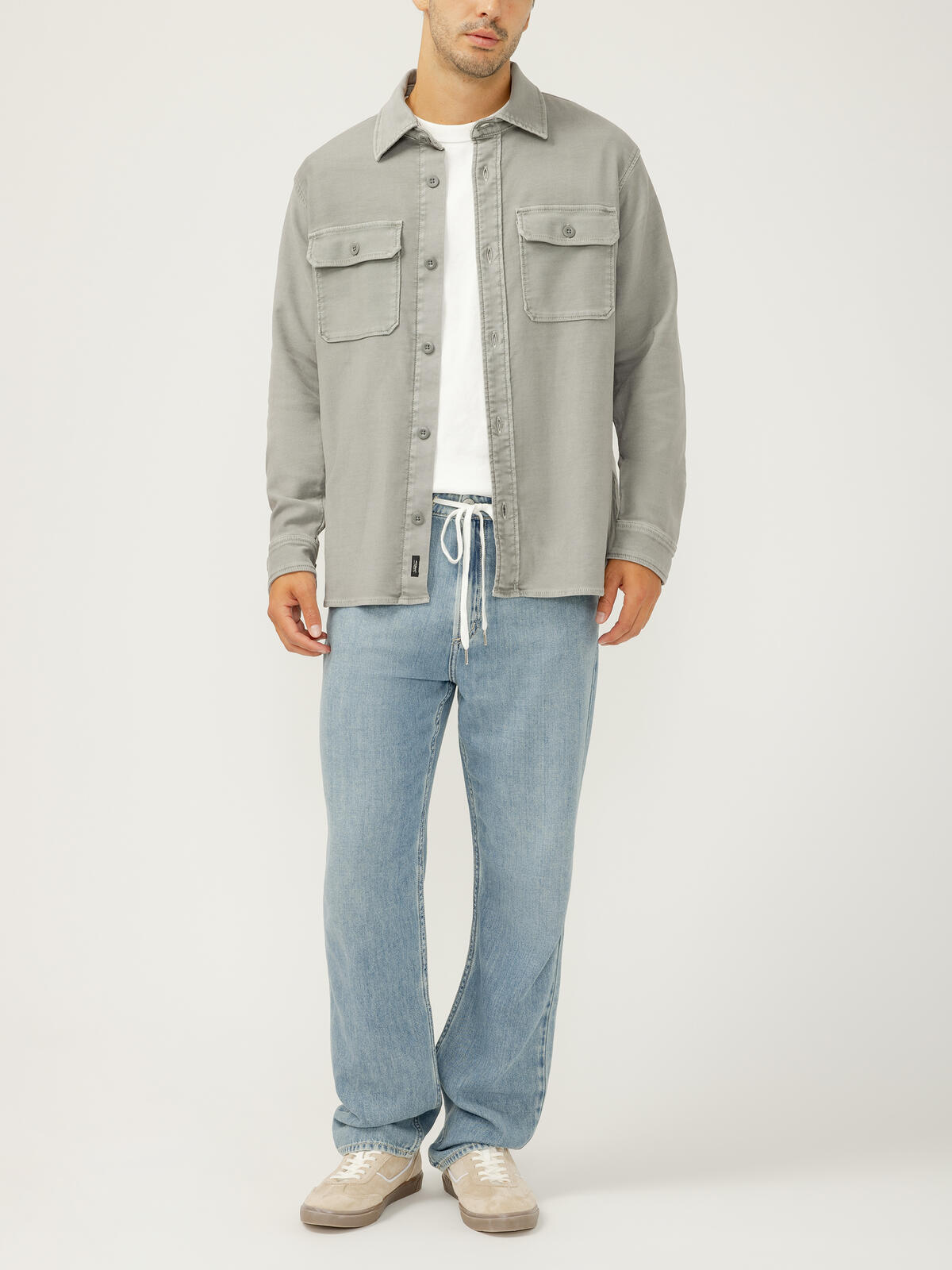 Knit Flex Button-Up Shirt image number 0