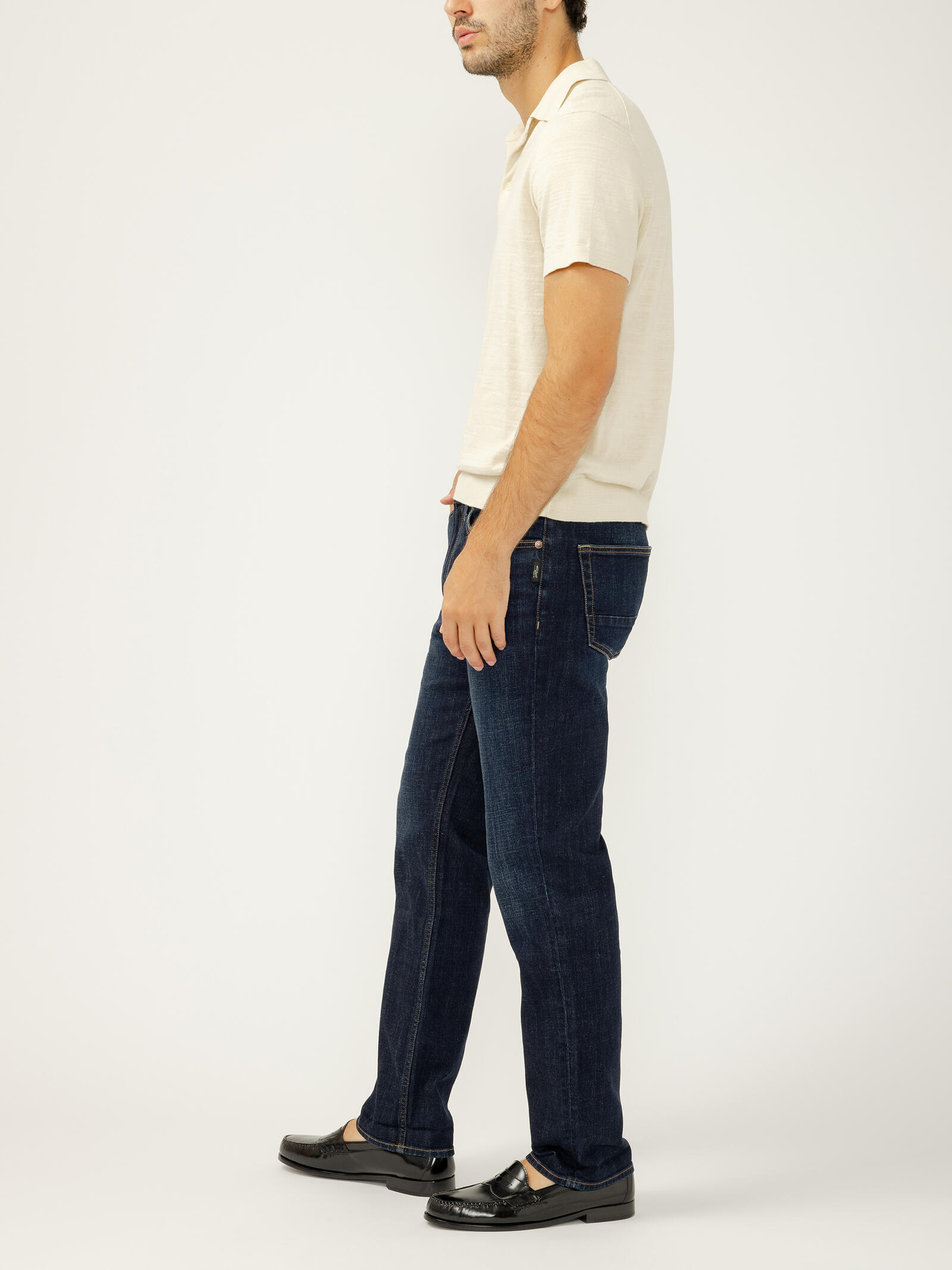 Buy Machray Classic Fit Slim Straight Leg Jeans for USD 94.00 | Silver ...