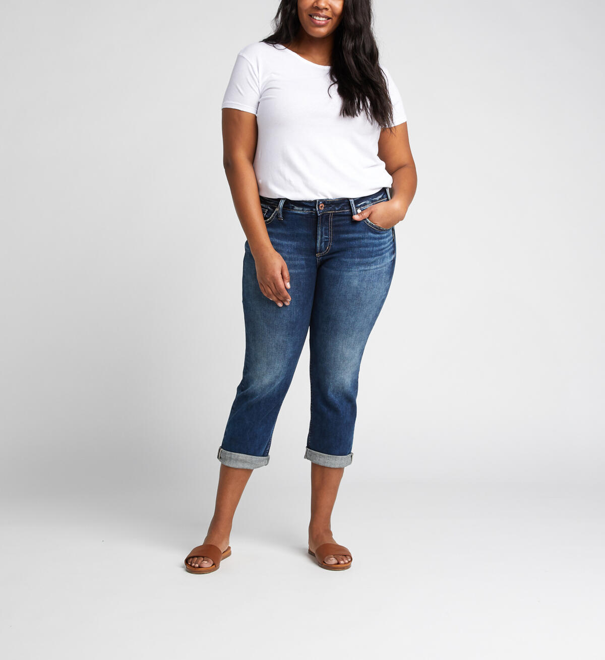 Suki Mid-Rise Curvy Capri, , hi-res image number 0