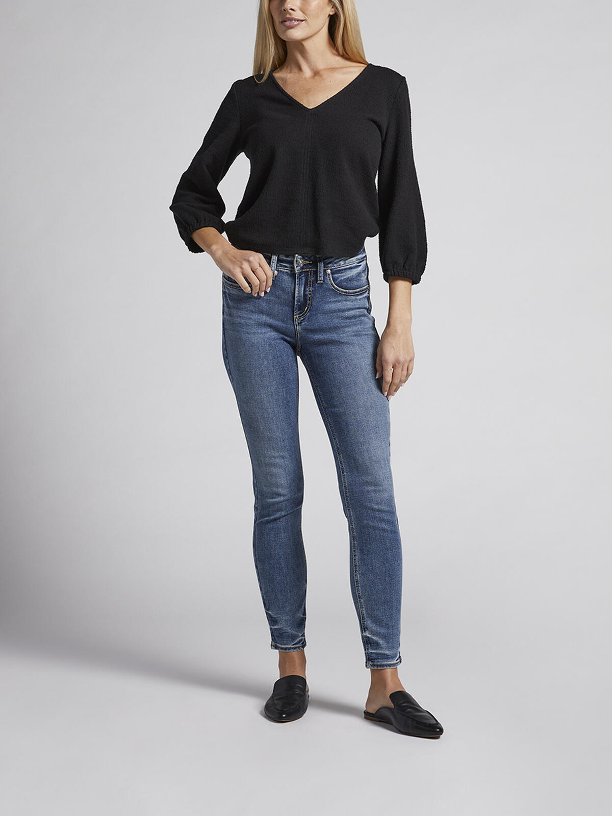 Suki Mid Rise Skinny Jeans, Indigo, hi-res image number 0