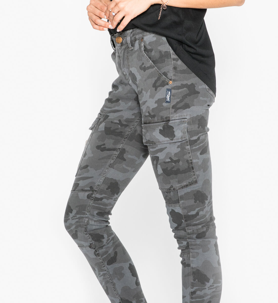Silver camo jeans outlet