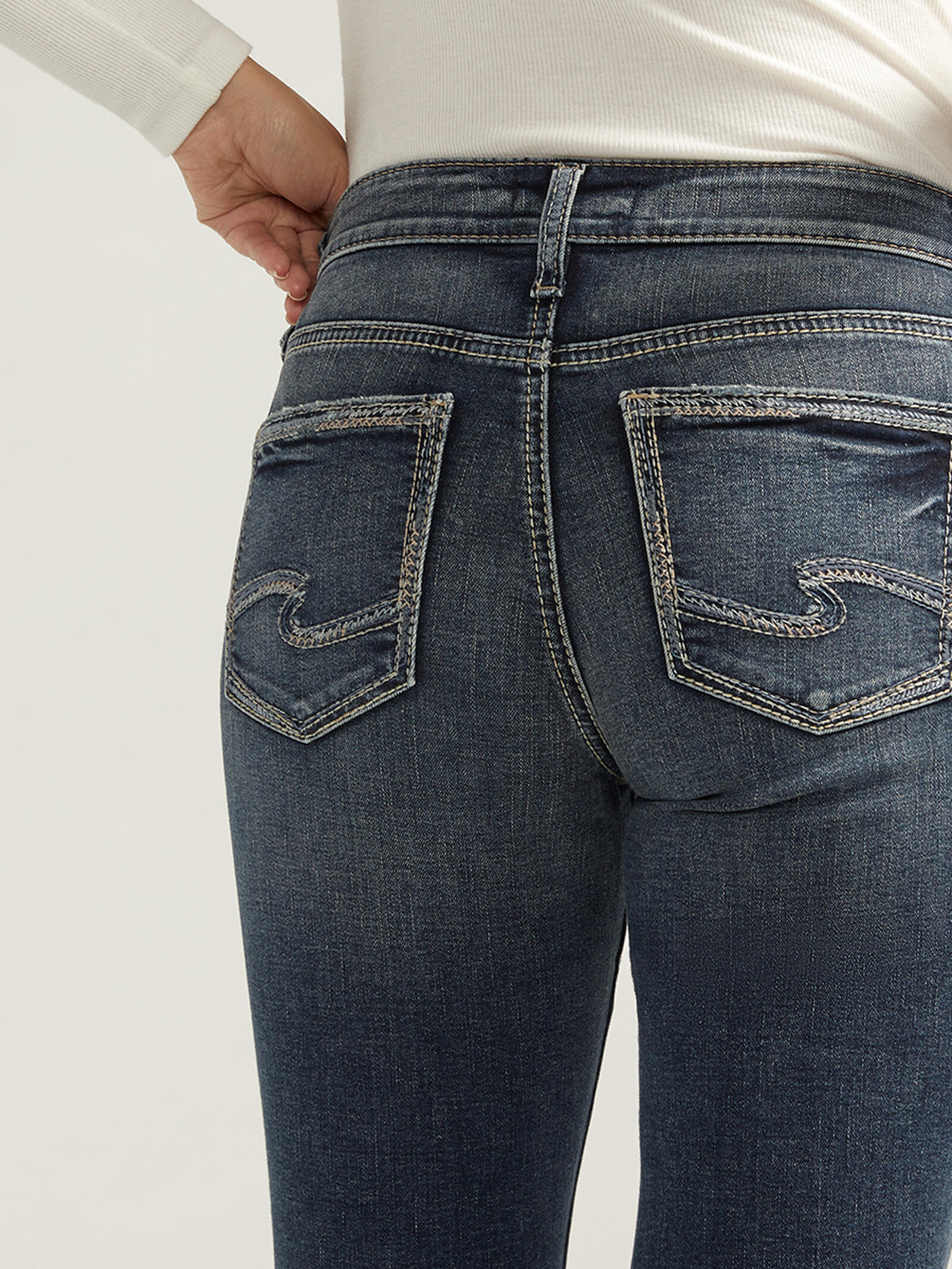 Buy Girlfriend Mid Rise Skinny Leg Jeans for USD Silver Jeans