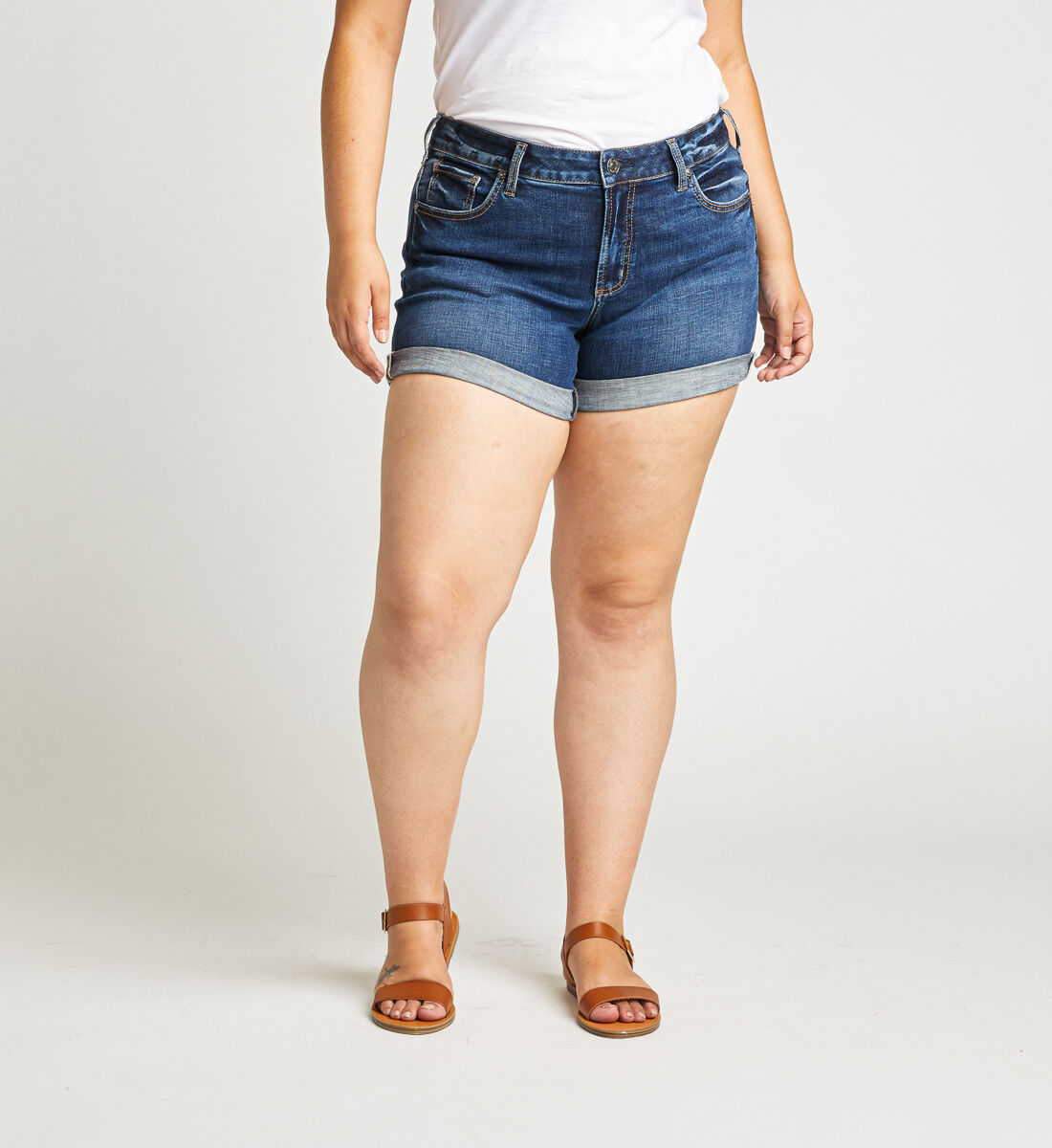 plus size denim shorts