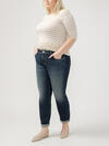 Boyfriend Mid Rise Slim Leg Luxe Stretch Jeans Plus Size image number 2
