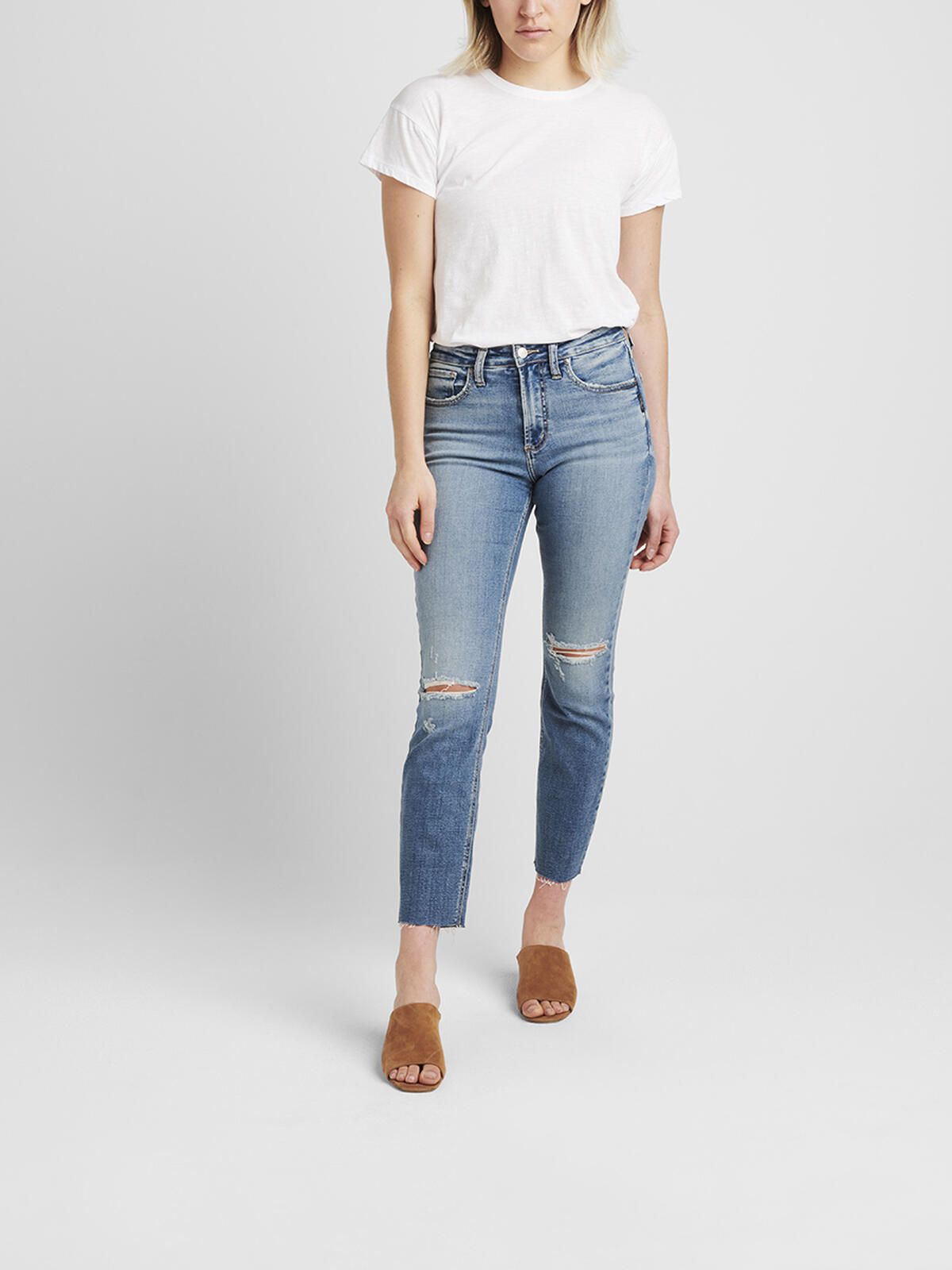 Most Wanted Mid Rise Straight Crop Jeans image number 0