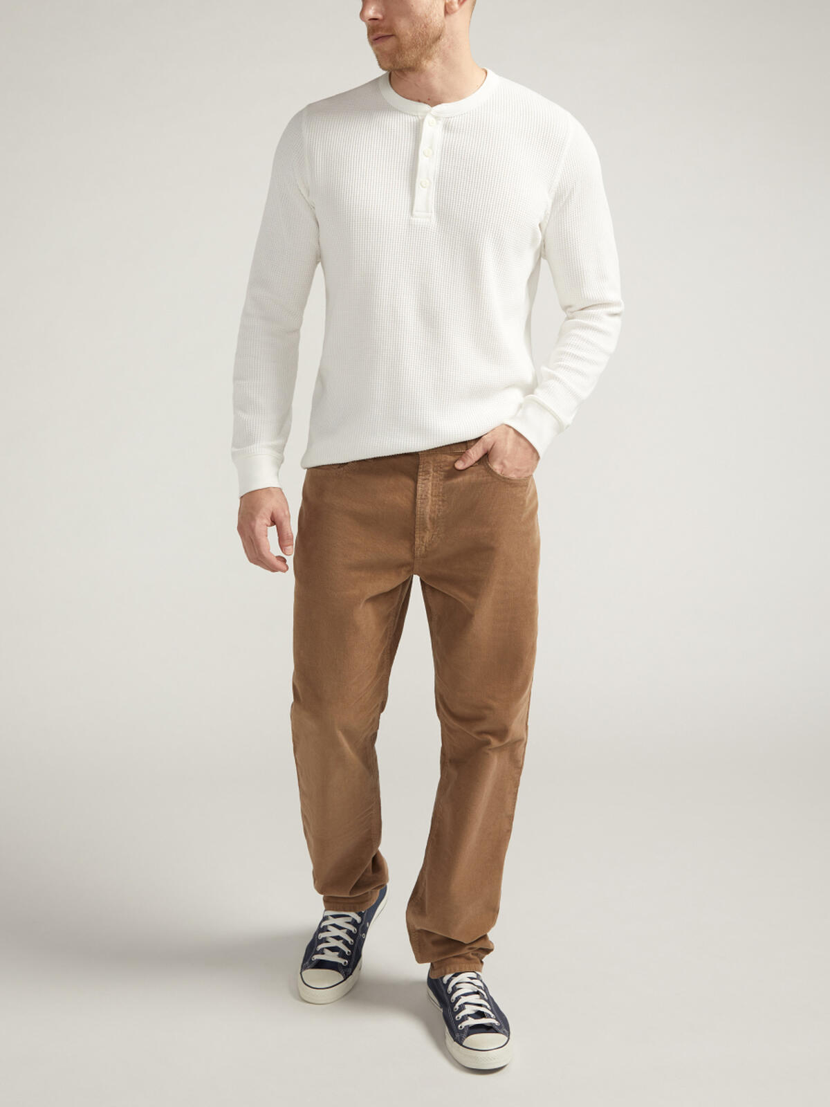 Eddie Classic Athletic Fit Tapered Leg Corduroy Pants image number 0