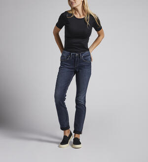 Boyfriend Mid Rise Slim Leg Jeans
