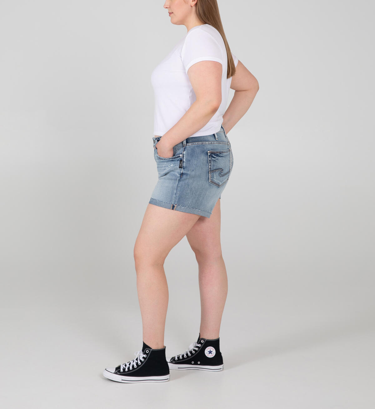 Boyfriend Mid Rise Short Plus Size - Eco-Friendly Fabric, , hi-res image number 2