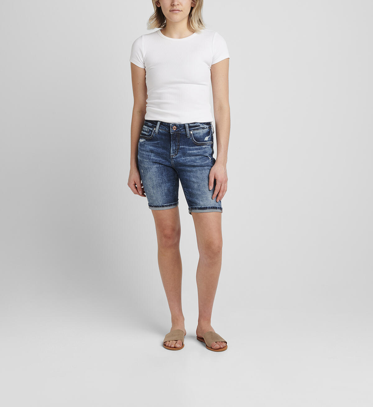 Elyse Mid Rise Bermuda Short, , hi-res image number 0