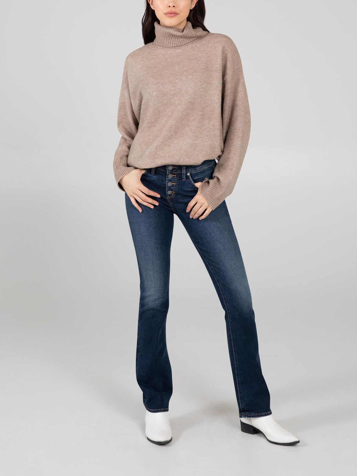 Suki Mid Rise Slim Bootcut Jeans, , hi-res image number 0