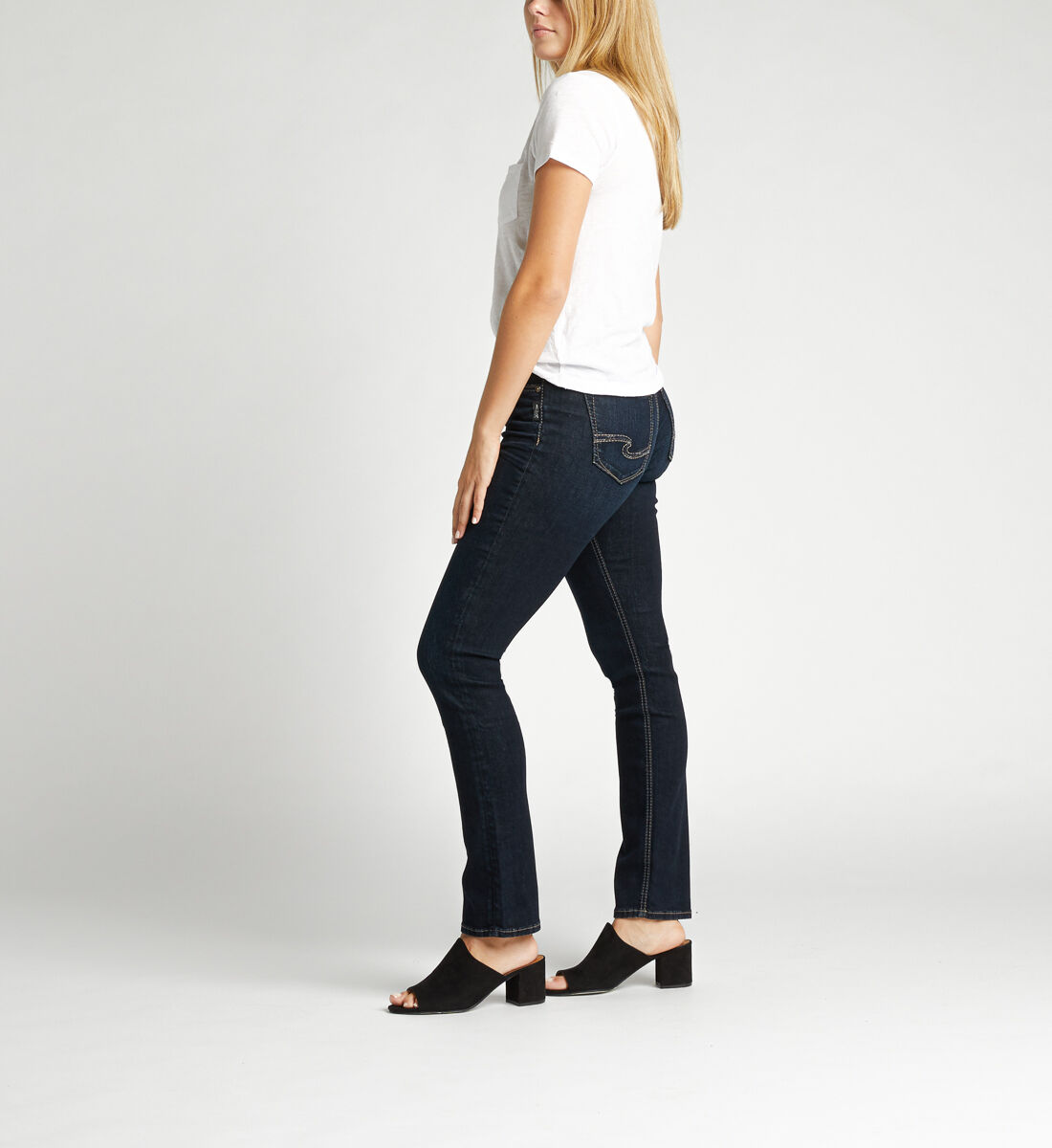 Avery High Rise Straight Leg Jeans Side