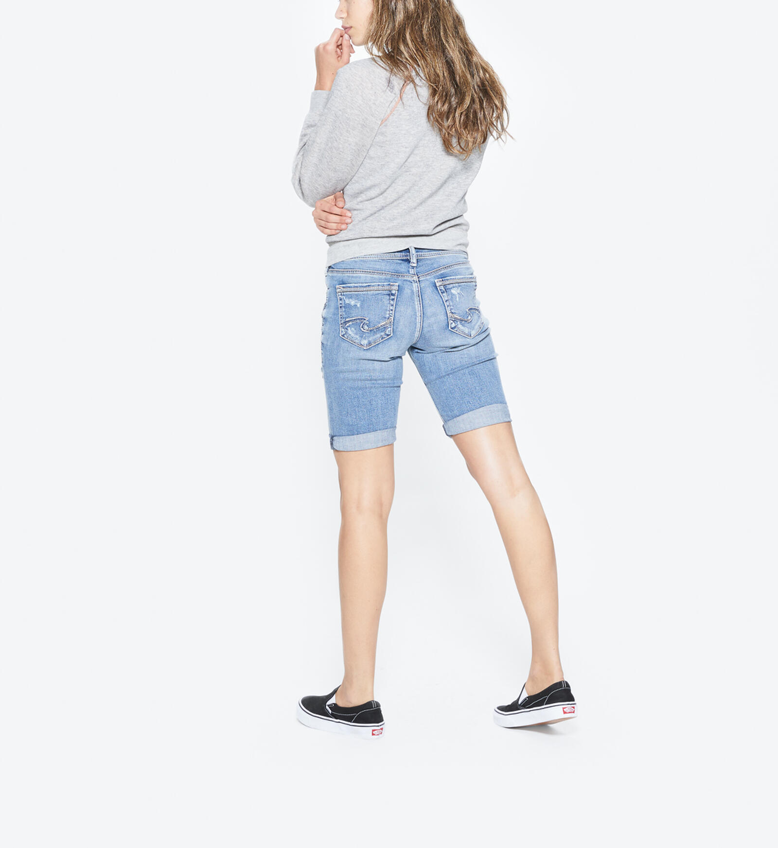 Buy Suki Mid Rise Bermuda Short for USD 64.00 | Silver Jeans US New