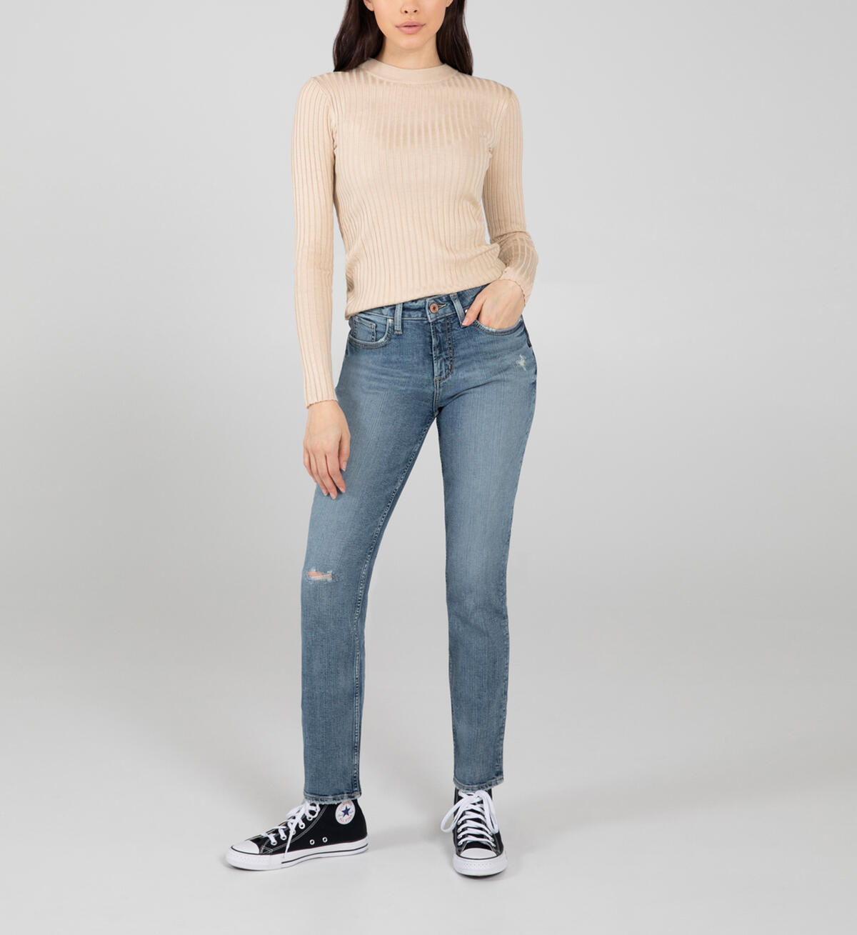Avery High Rise Straight Leg Jeans, , hi-res image number 0