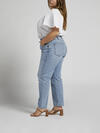 Highly Desirable High Rise Slim Straight Leg Jeans Plus Size, , hi-res image number 2