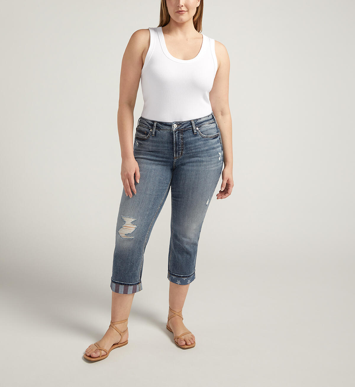 Suki Mid Rise Capri  Plus Size, , hi-res image number 0