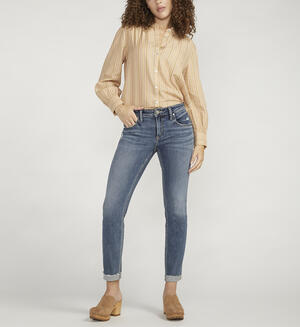 Boyfriend Mid Rise Slim Leg Jeans