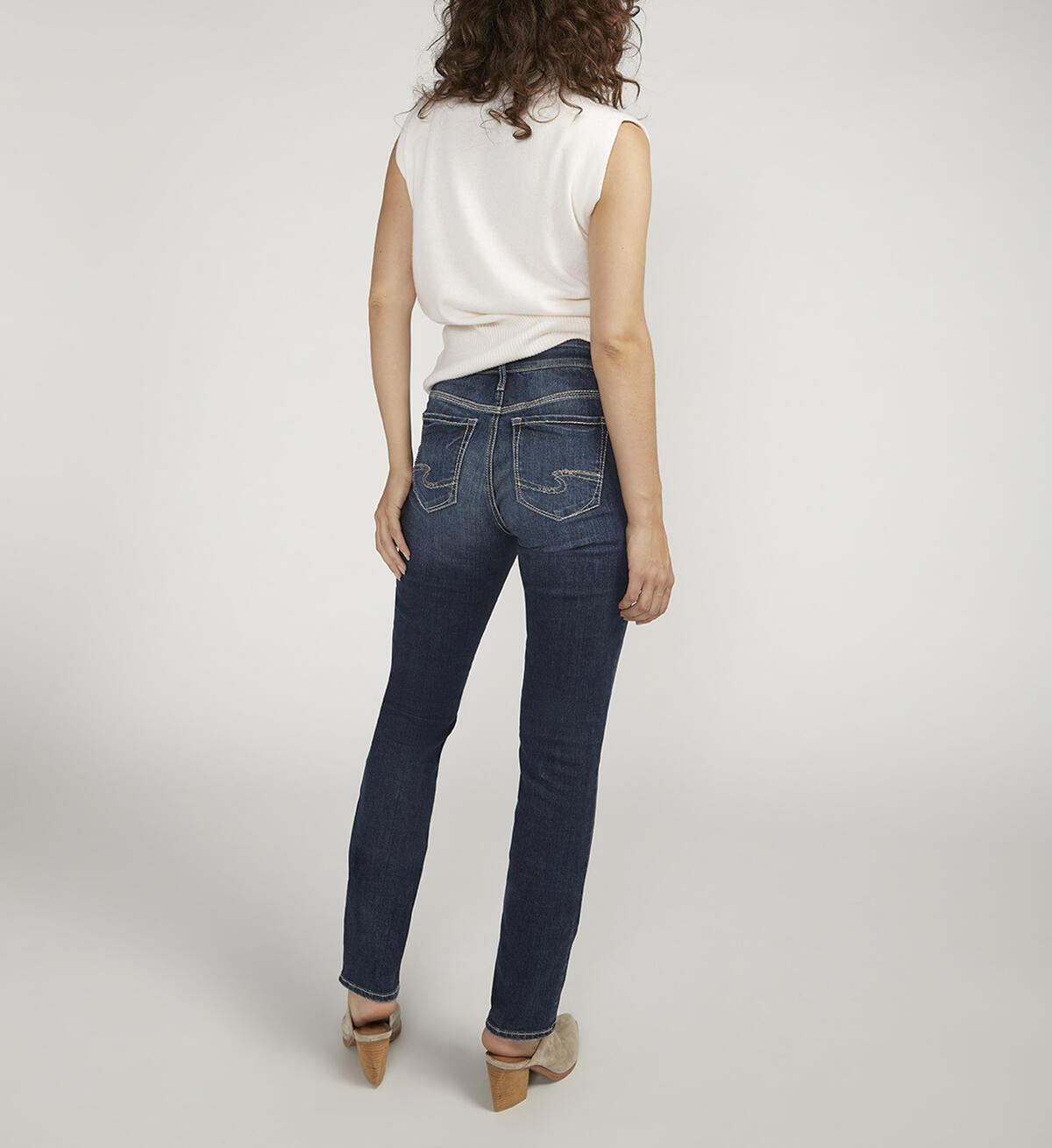 Buy Elyse Mid Rise Straight Leg Jeans for USD 84.00 | Silver Jeans US New