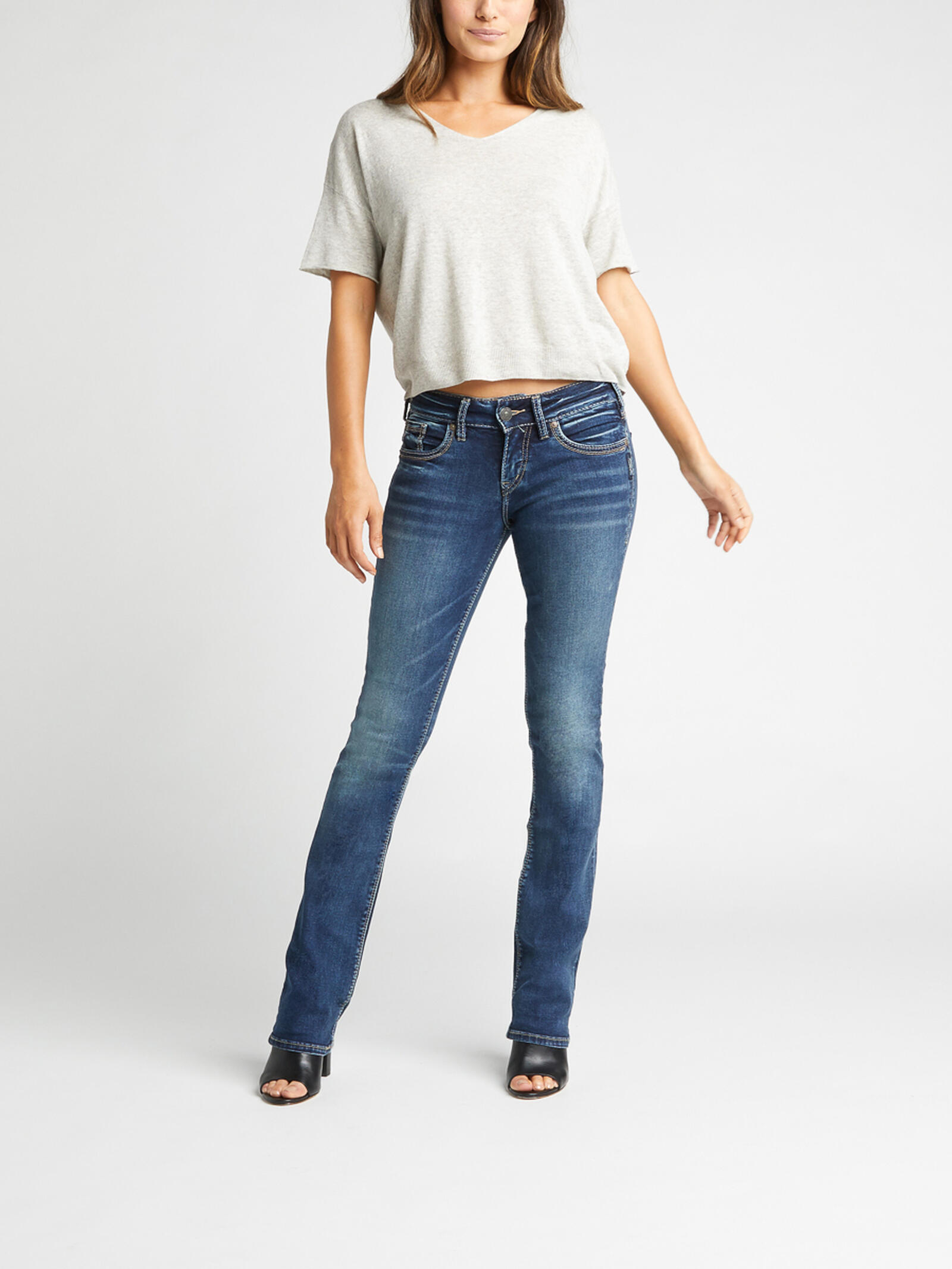 Jean Bootcut Femme Silver Jeans SUKI Taille 24/32 - Argenté NEUF étiquettes