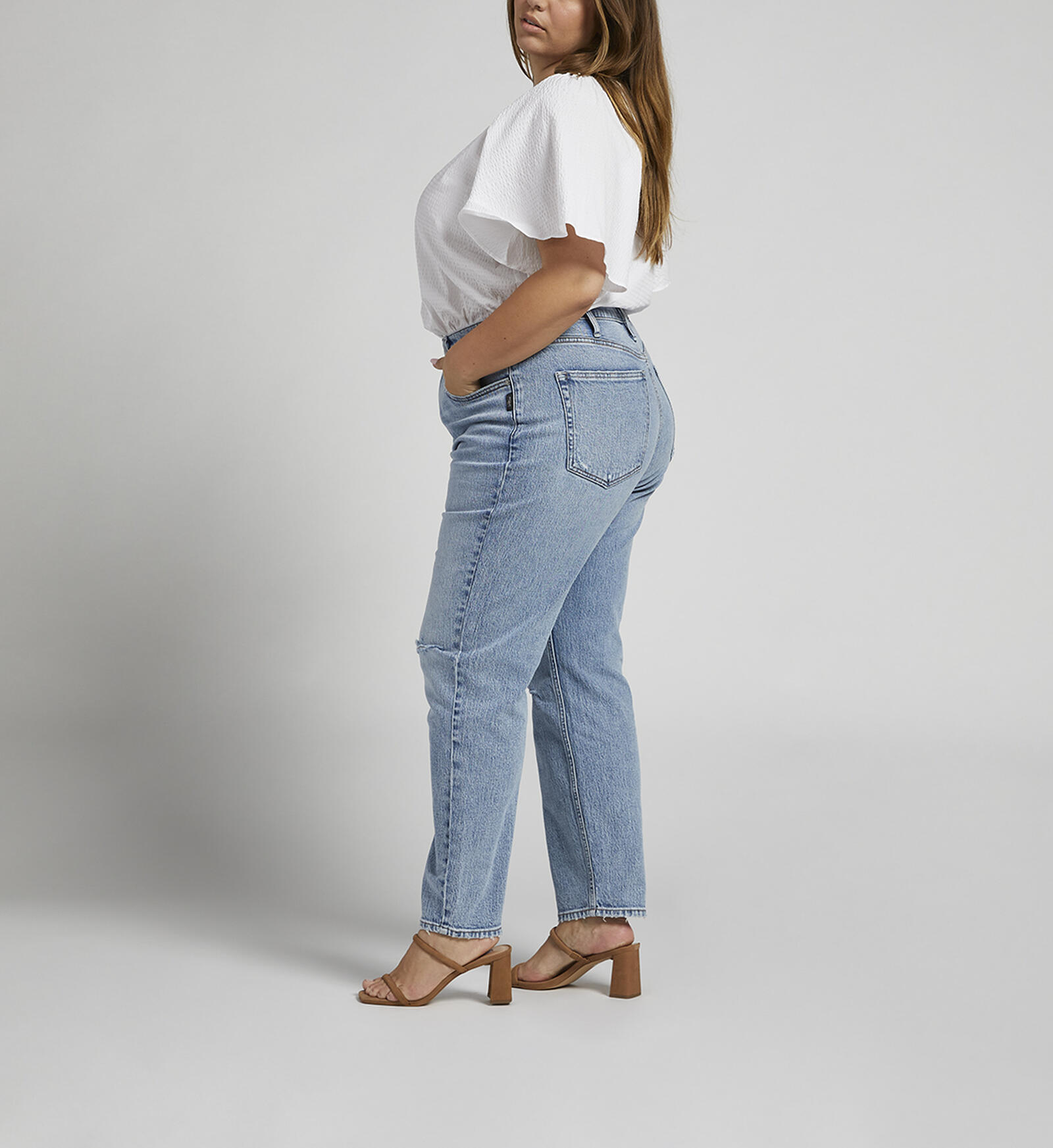 Buy Highly Desirable High Rise Slim Straight Leg Jeans Plus Size for USD  88.00