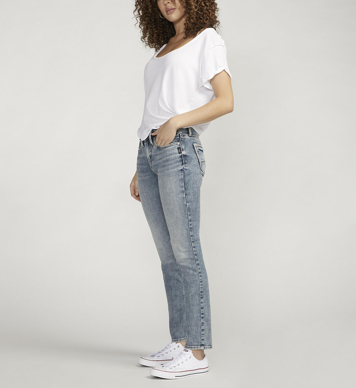 Suki Mid Rise Straight Leg Jeans, , hi-res image number 2