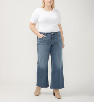 Suki Mid Rise Wide Leg Jeans Plus Size