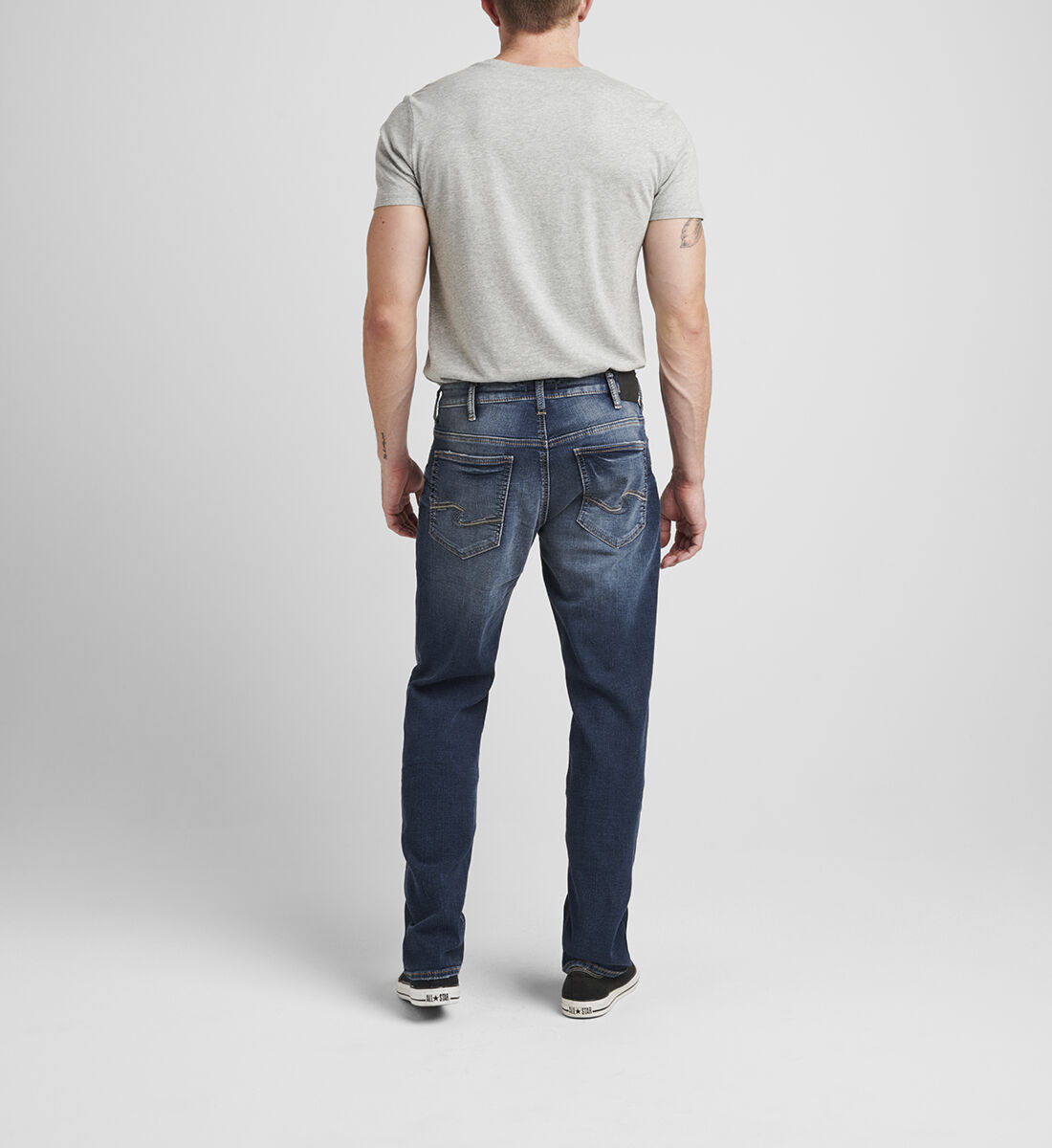 Hunter Athletic Fit Tapered Leg Jeans Back