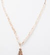 Gold-Tone Braided Feather Necklace, , hi-res image number 2