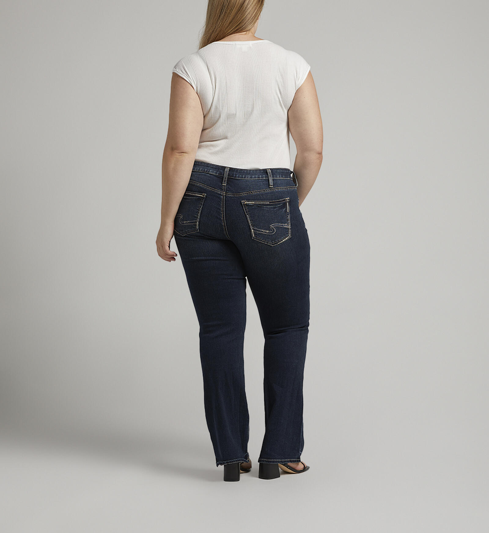 Buy Suki Mid Rise Bootcut Jeans Plus Size for | Silver New