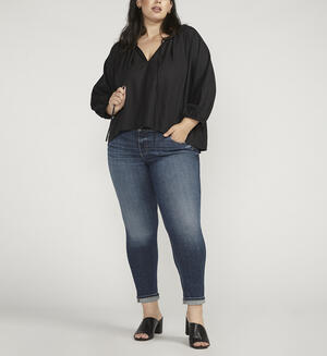 Girlfriend Mid Rise Slim Leg Jeans