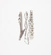 Silver-Tone Feather and Bead Bracelet Set, , hi-res image number 0
