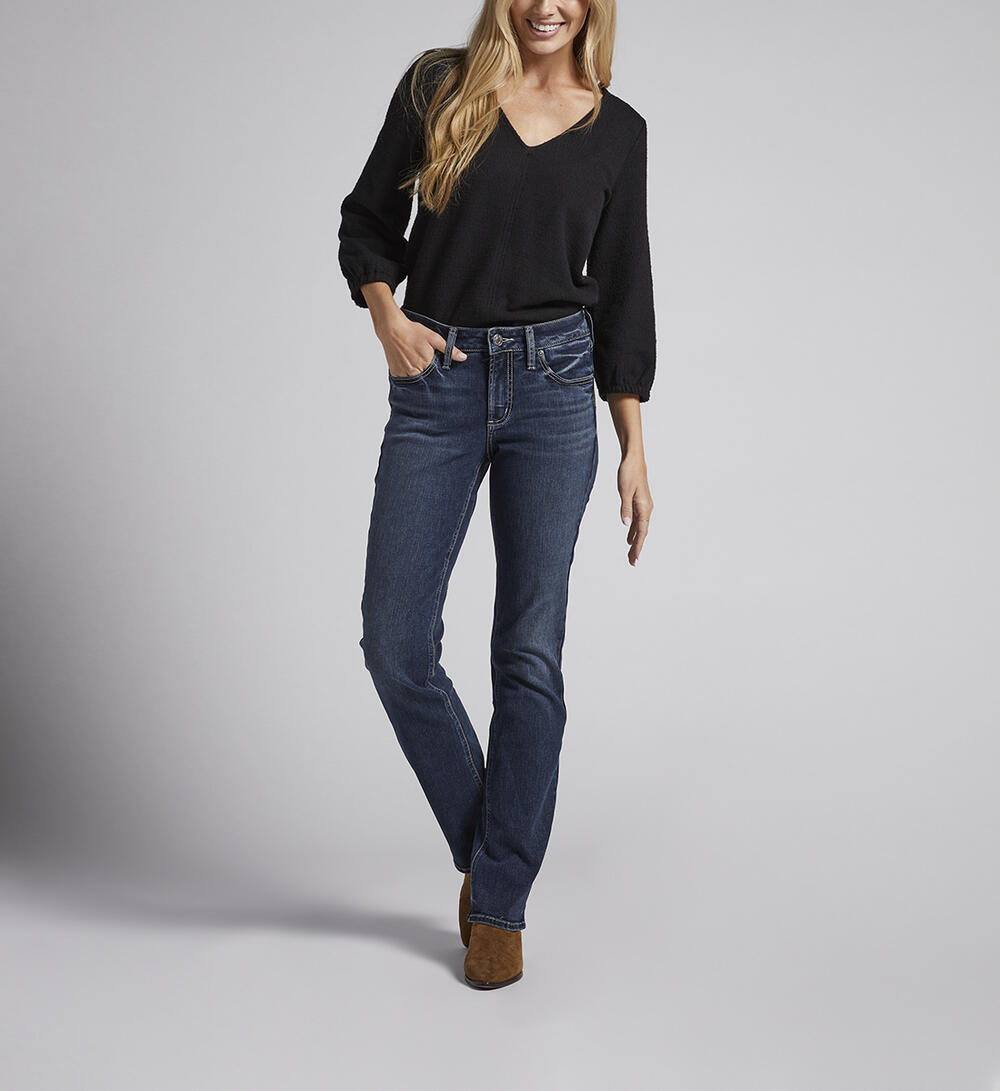 Elyse Mid Rise Slim Bootcut Jeans, Indigo, hi-res image number 0