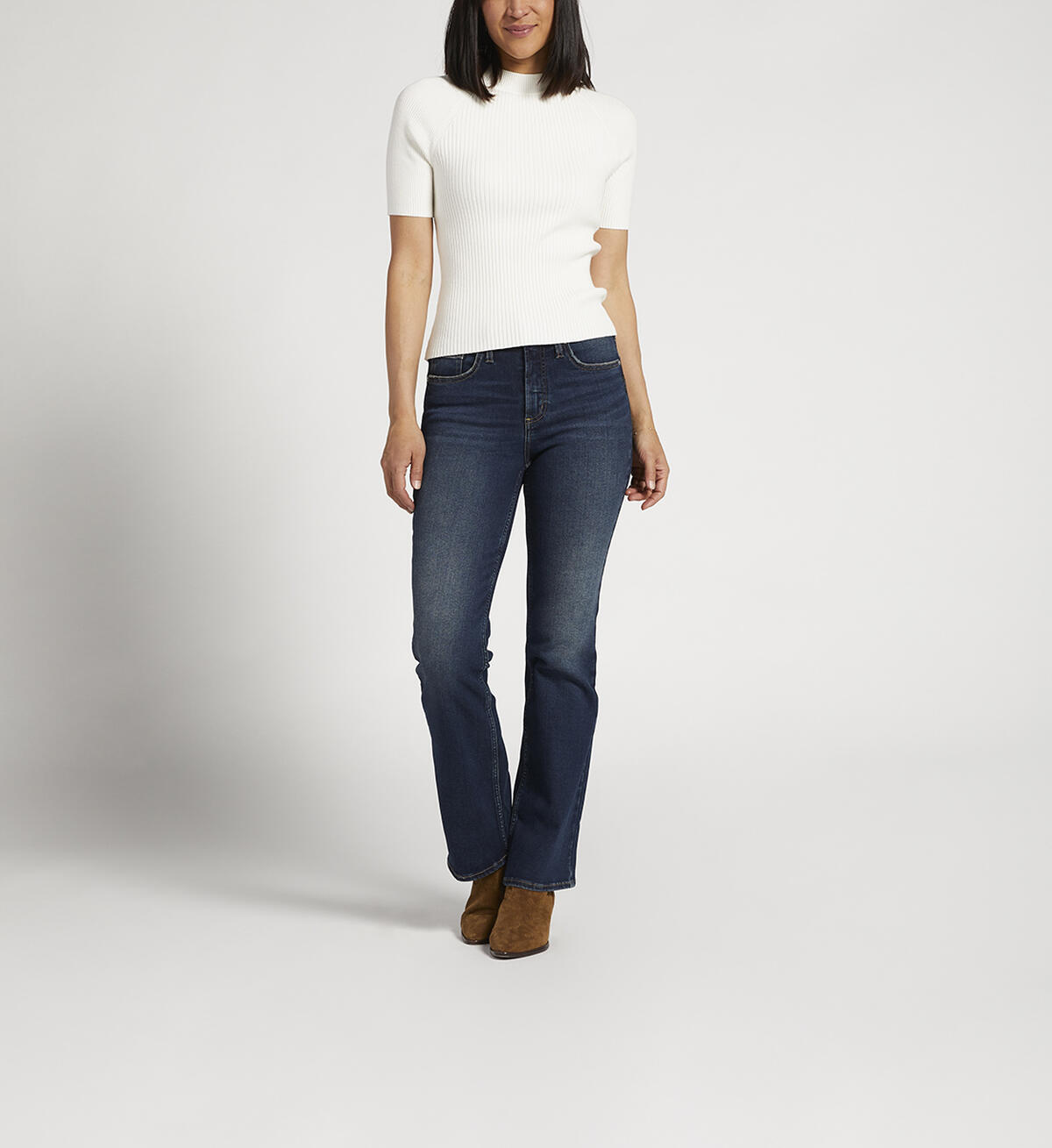 Infinite Fit High Rise Bootcut Jeans, Indigo, hi-res image number 0