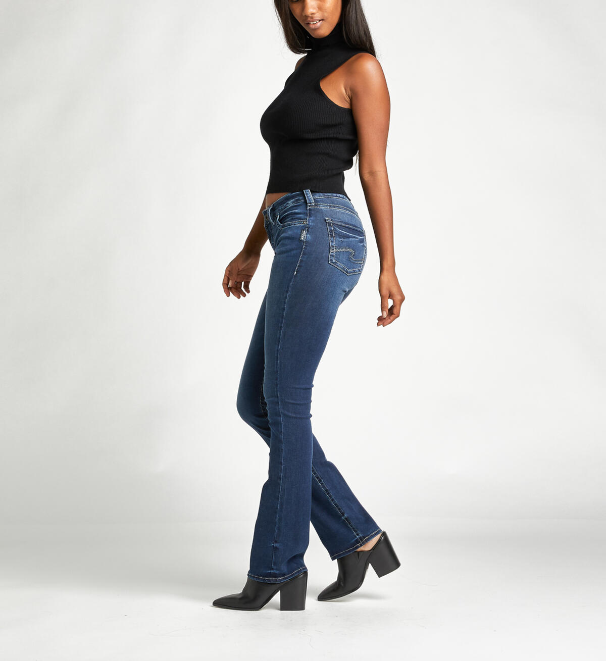 Aiko Mid Rise Slim Bootcut Jeans Final Sale, , hi-res image number 2