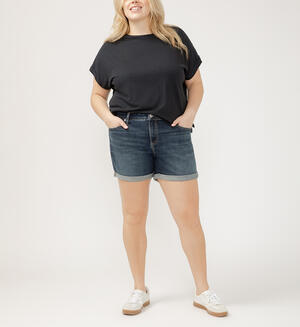 Elyse Mid Rise Luxe Stretch Shorts Plus Size
