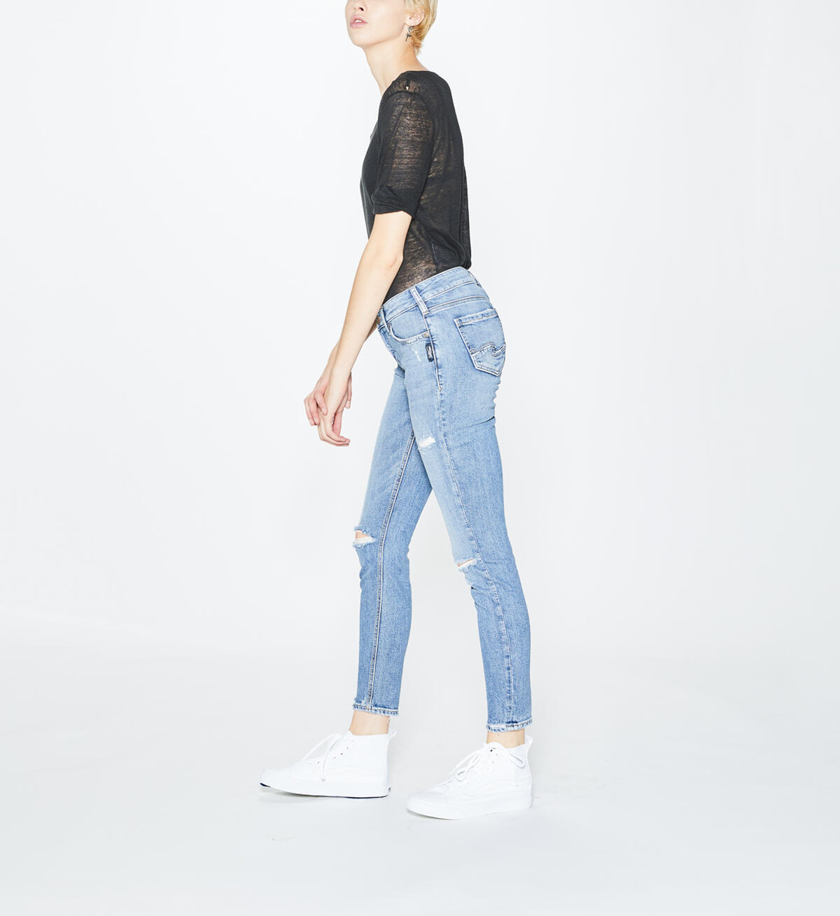 Elyse Super Skinny Mid Rise Light Wash, , hi-res image number 2