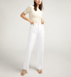 Highly Desirable High Rise Trouser Leg Jeans