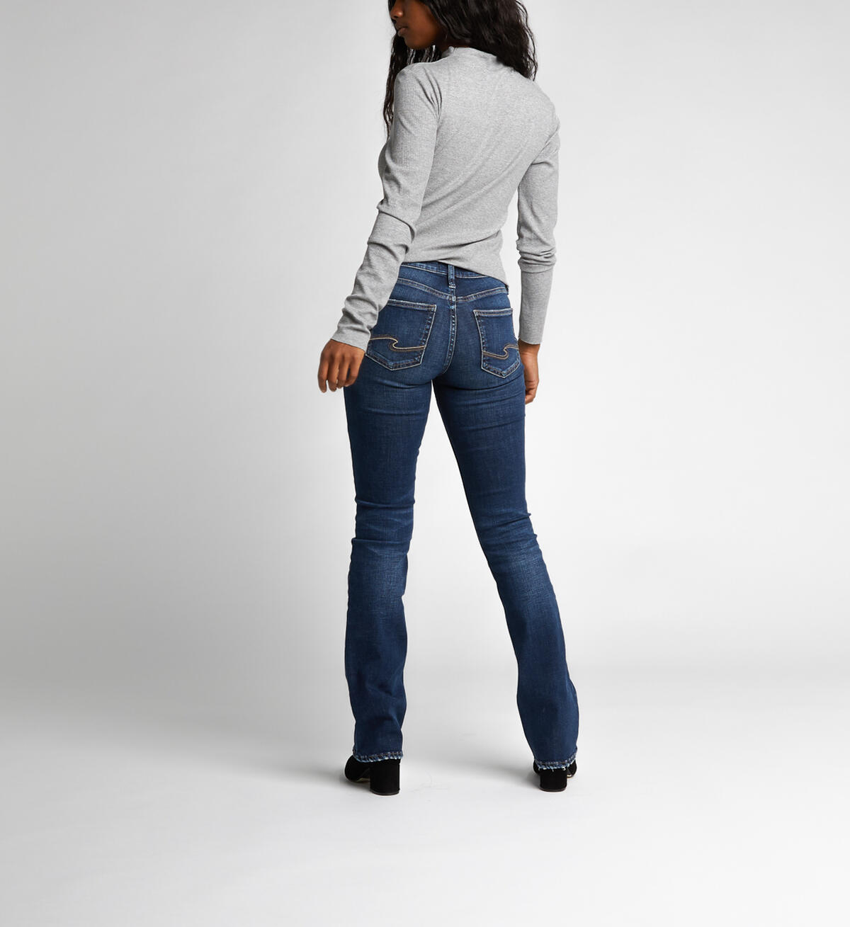 Aiko Slim Boot Mid Dark Wash Final Sale, , hi-res image number 5