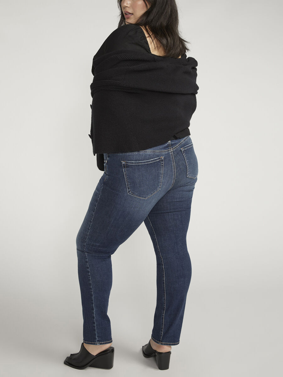 Silver Jeans Co. Plus Size Elyse Luxe Stretch Mid Rise Comfort Fit...