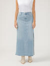 Side Slit Denim Maxi Skirt, , hi-res image number 3